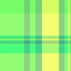 Style check texture vector, model textile fabric seamless. Vichy pattern background tartan plaid in green and lime colors.