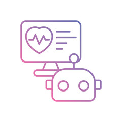 Ai-powered Healthcare icon vector stock illustration