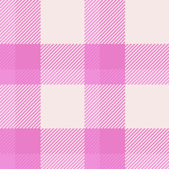 Jpg check fabric plaid, uk seamless textile pattern. Invitation tartan vector texture background in pink and white colors.