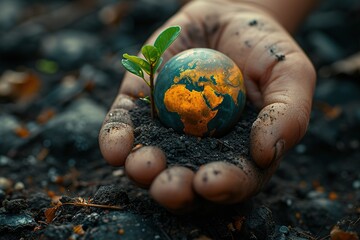 Artistic image of mother earth World environment and mother earth day concept
