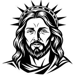 jesus silhouette Vector illustration,