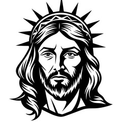 jesus silhouette Vector illustration,