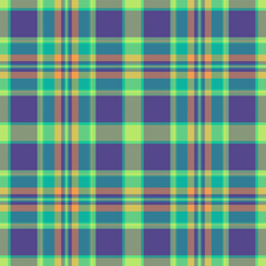 Japan seamless background check, repeating plaid pattern vector. Package textile tartan fabric texture in green and pastel colors.