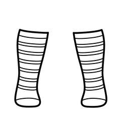 High striped knee socks linear pattern