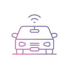 Connected Vehicles icon vector stock illustration