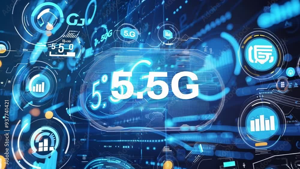 Poster the evolution of mobile internet is reaching new heights with the development of 5.5g networks, prom