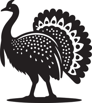 recommend clip art: simple vector silhouette of a Cassowary, cassowary silhouette icon