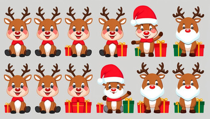 Obraz premium sticker happy deer christmas