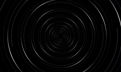 vortex line polar abstract background with spiral style. spin white lines isolated on black.
