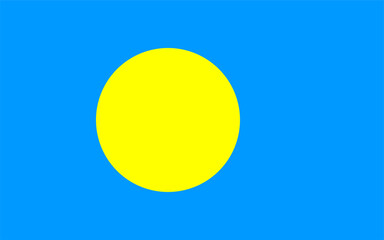 Palau vector flag. Accurate dimensions and official colors. This file is suitable for digital editing and printing of any size.