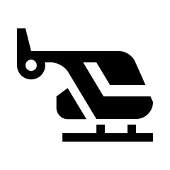 Military helicopter solid icon