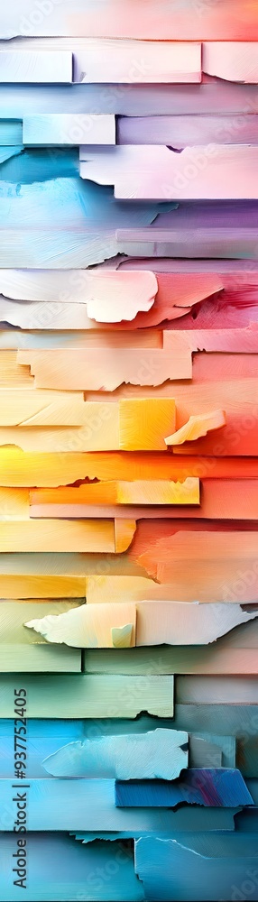 Poster abstract colorful pattern with brush strokes.
