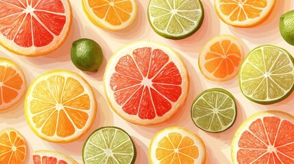 Obraz premium Citrus-infused water with slices of lemon