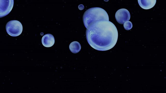 Exploring the fascinating world of glowing blue cells in a dark setting