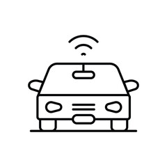 Connected Vehicles icon vector stock illustration