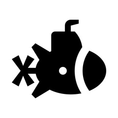 Periscope submarine solid icon