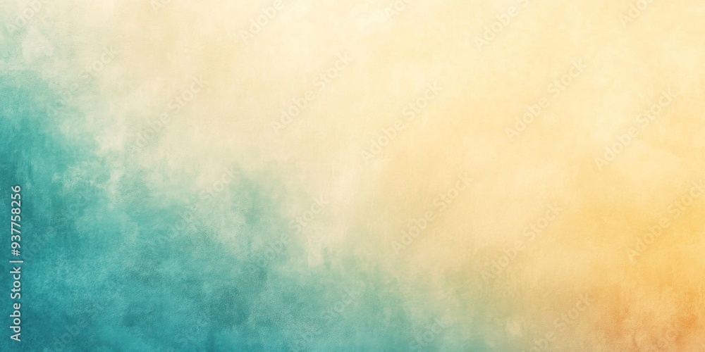 Poster yellow to blue smooth gradient background for summer vibes copy space, texture banner design, minima