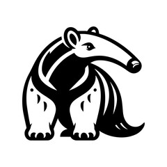 Black anteater vector icon design.