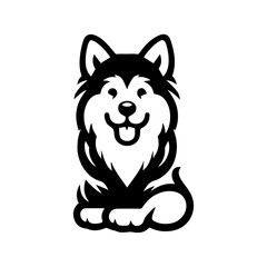 Alaskan malamute icon vector
