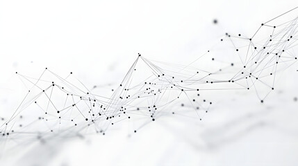 Elegant AI Data Visualization on Pure White Background, Showcasing Advanced Analytics and Technological Insight. 