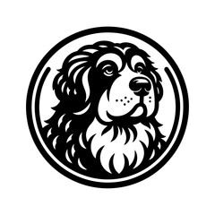 Akbash head vector icon.