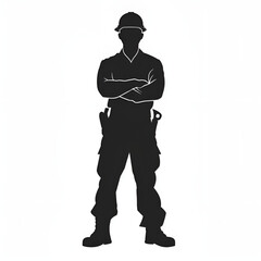illustration of a worker, Generative AI