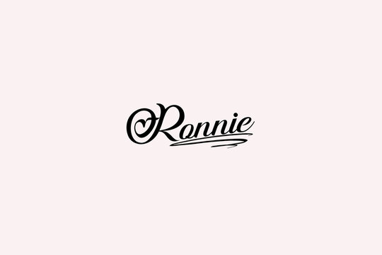 Ronnie's name signature with stylish font