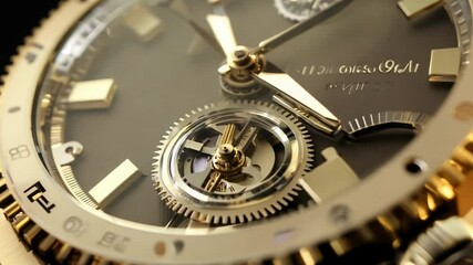 The inner workings of a sophisticated automatic watch highlight its craftsmanship and detailed engineering.