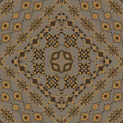 African ethnic cloth patterns infused with Egyptian art, rendered in elegant brown tones. Reflecting the etc way of the past, this geometric ethnic style is perfect for the textile industry, blending 