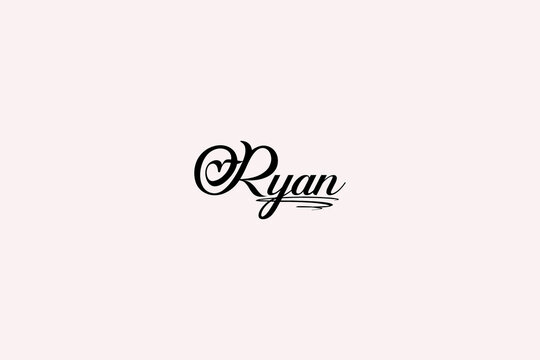 Ryan's name signature with stylish and beautiful font