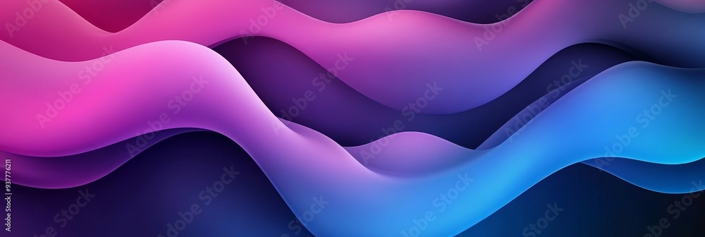 Aufkleber abstract colorful waves background - abstract background with vibrant, flowing waves in shades of pi