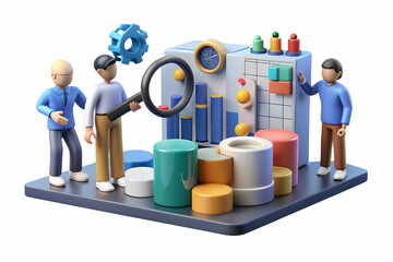 Candid AI-Enhanced Research Team Analyzing Data for Innovative Insights | Collaborative Scene of Precision & Teamwork in Research Session - Stock Photo Concept