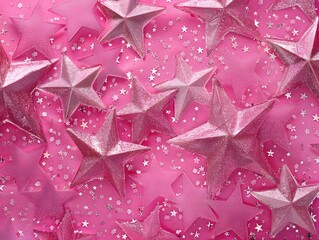 Pink stars background