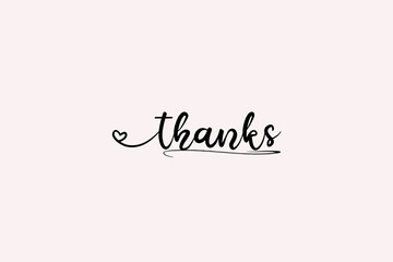 thank you text with love font