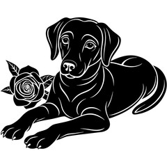 Dog silhouette Vector