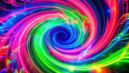Fototapeta premium Abstract Swirling Light Patterns in Vibrant Colors