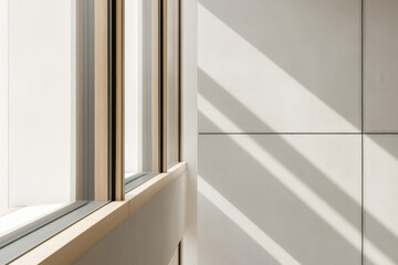 Obraz premium Sunlit interior with geometric shadows