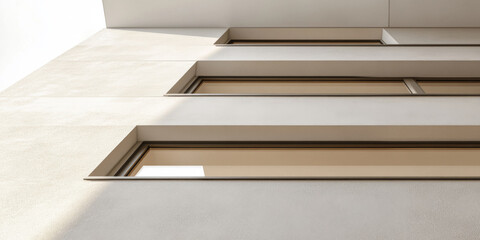 Modern Architectural Design with Symmetrical Windows