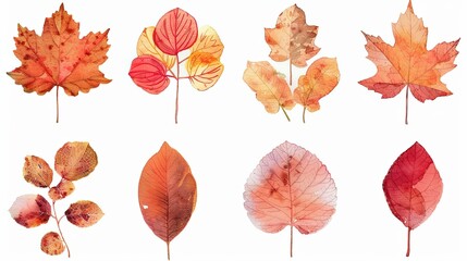 Obraz premium A card with various leaves 