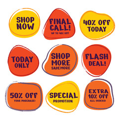 Colorful abstract shape for label dan banner collections