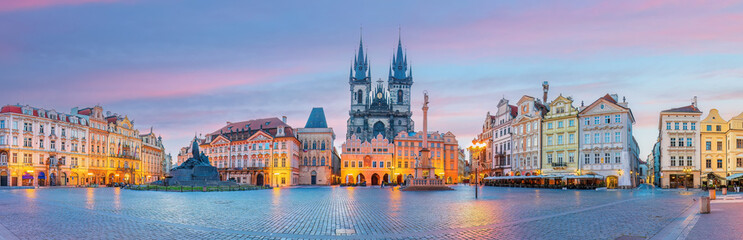Obraz premium Old town Prague city skyline, cityscape of. the Czech Republic