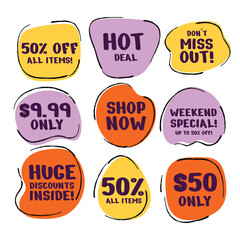 Colorful abstract shape for label dan banner collections