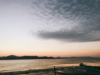 sunset over the sea, Waon beach, Suncheon-si, Jeollanam-do, Republic of Korea