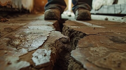 Basement crack in floor