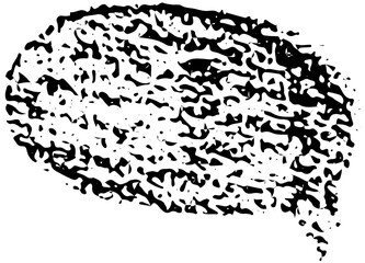 Oval and round chalk, crayon hand drawing speech bubble. Grunge texture illustration with chalkboard background for design template business presentation, school education.