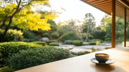 A Tranquil Moment in a Tea Garden: Experience Nature's Beauty with a Sake Tasting in Elegant Surroundings