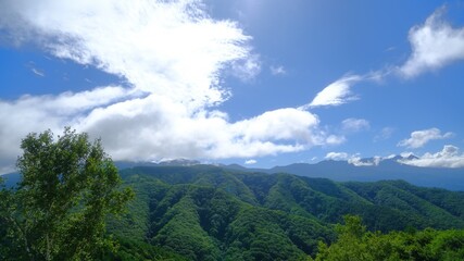 clouds over the mountains