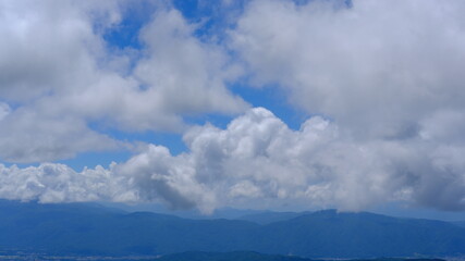 clouds over the mountains