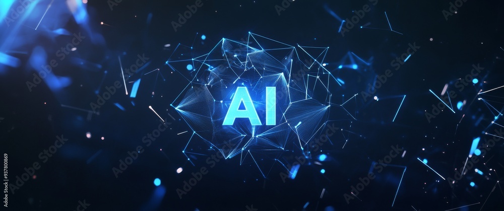 Poster an ai icon with text 