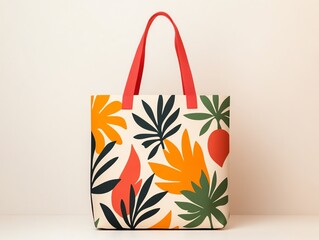 Tote bag mockup with a customizable pattern, focus on creative design and versatility